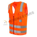 100% Polyester High Visibility Reflective Safety Vest with 5 Pockets